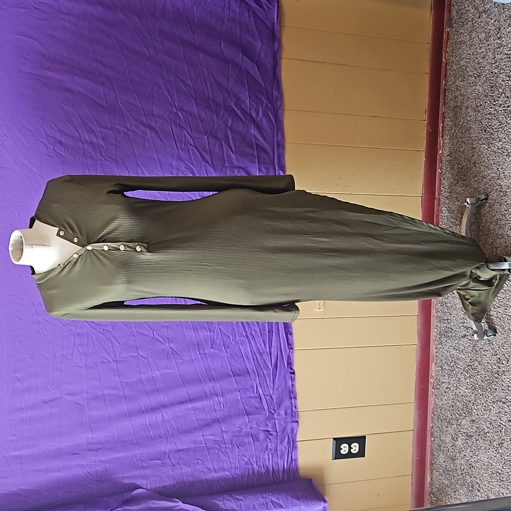 Olive Green maxi dress